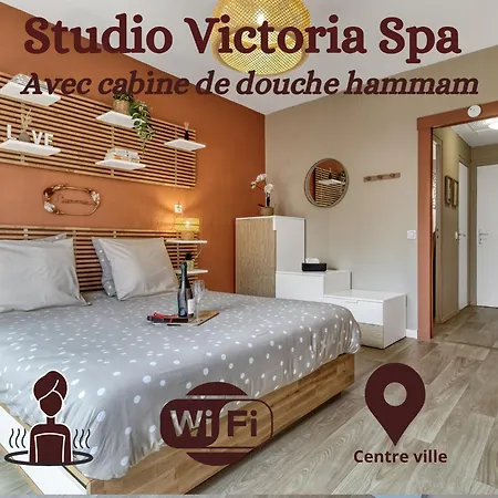 Studio Victoria Spa, Au Coeur Du Centre-Ville Cabine Hammam -Wifi -Grand Lit Double Queen Size 160X200Cm Aix-les-Bains Exterior foto