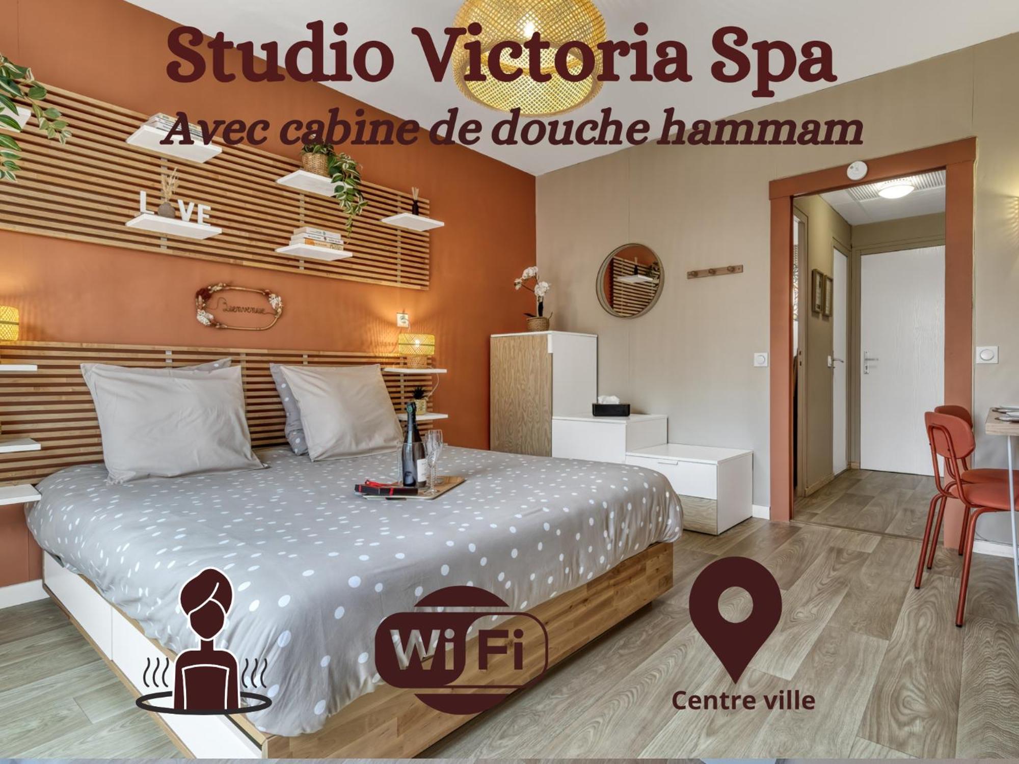 Victoria Spa, Au Coeur Du Centre-ville Hammam -wifi -grand Lit Double Queen Size 160x200cm